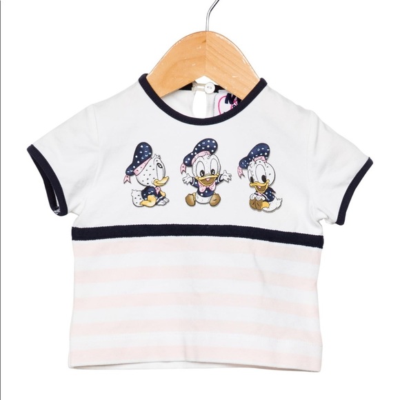 Monnalisa Girl’s Striped T-shirt w/Tags 3M - Picture 1 of 2